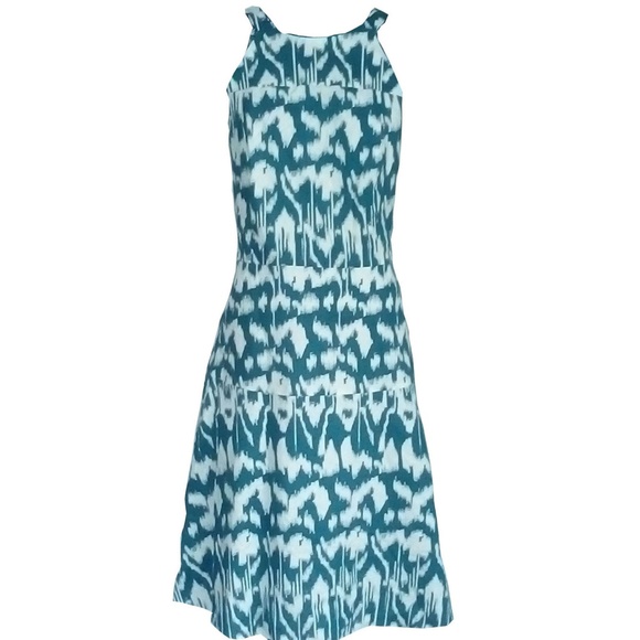 Ocean White Textured Abstract Print Sheath Dress - Picture 4 of 7